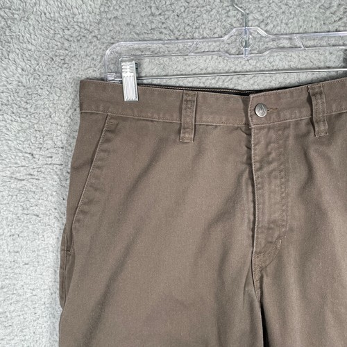 Volcom Shorts Mens 34 Chino Vmonty Khaki Brown Logo Preppy Casual 10” In - Picture 2 of 8