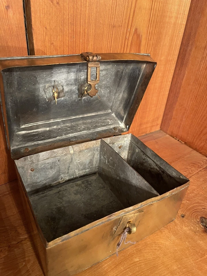 Antique Brass Tea Caddy - Image 3 of 4