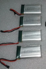Set of 4 - LiPo Battery 3.7V 1100mAh for Quadcopter Drone - Immediate Shipping
