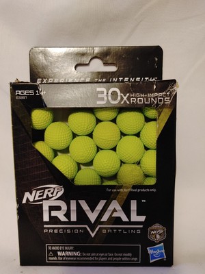 Nerf Rival Edge Series High Impact 30x Rounds Green  30 Balls Open Box Verified