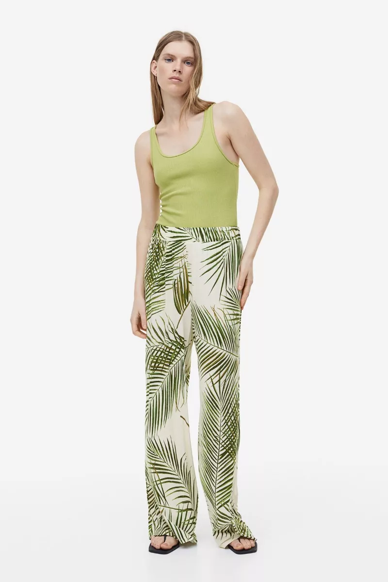 H&m palm print trousers top
