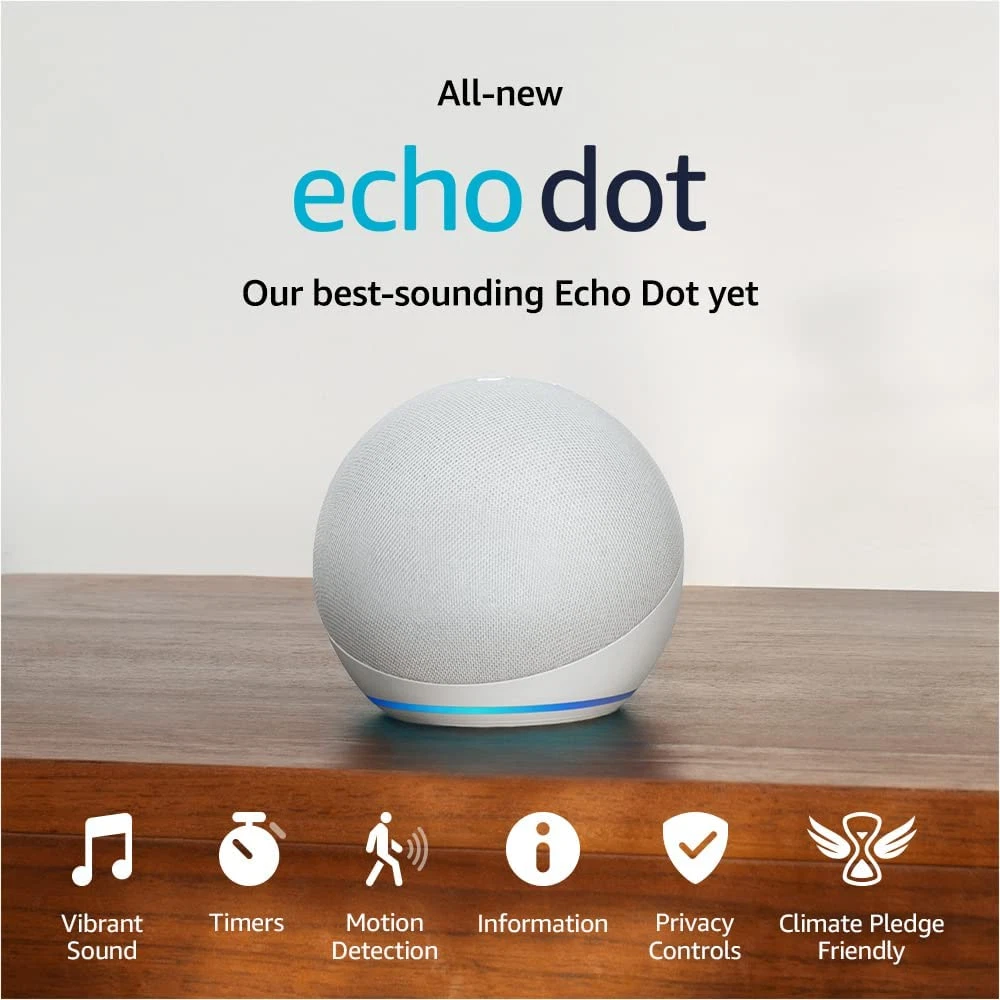 Altavoz inteligente Alexa Amazon Echo Dot quinta generaci n varios colores disponibles