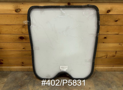 1/2'' - JCB #402/P5831  Glue-in, Polycarbonate Skid Steer Front Windshield