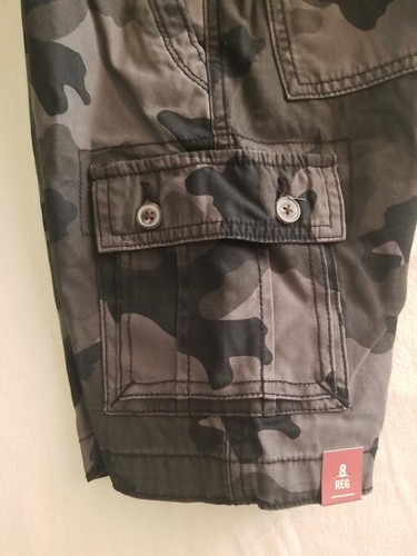 Arizona Boys Camo Cargo Gray Elastic Waistband Shorts Regular Size 8 - Picture 12 of 19