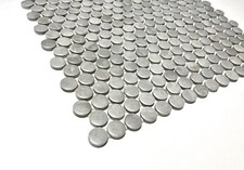 Penny effetto cemento opaco 3/4" rotondo ceramica mosaico pavimento parete backsplash