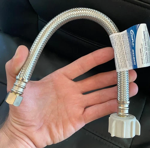 Brand New PROFLO PFX146472 3/8" x 7/8" Replacement 12” Toilet Supply Hose - Picture 1 of 2