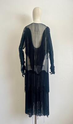 Rare 1920s Fringed Flapper Dress Chiffon Dramatic Antique As Is | eBay Rare 1920s Fringed Flapper Dress Chiffon Dramatic Antique As Is | eBay