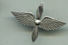 USA:Brosche Propeller mit Schwingen 37 x 49mm Sterling (91)