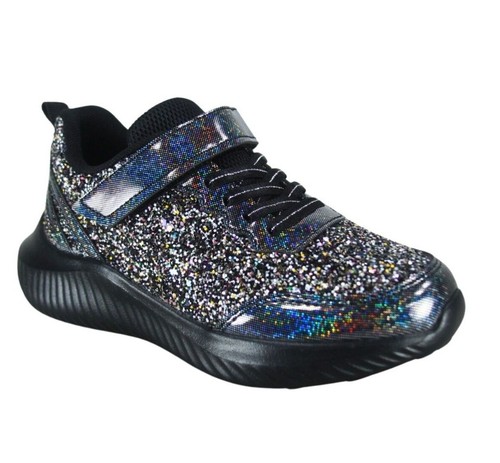 Youth Girl's Kid's Slip On Strap Glitter Sneakers Athletic Walking Shoes NEW - Picture 44 of 78