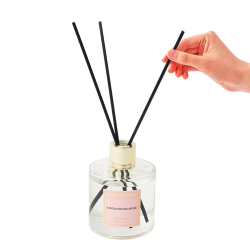 Cocorrina Reed Diffuser Set Flower Reed Diffuser Sandalwood Rose 6.7 oz Scent... - Picture 4 of 4