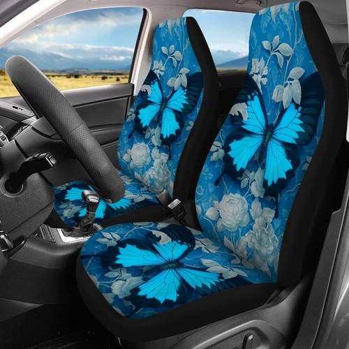 4 Front Car Seat Covers Full Set Rear Split Bench Seat Covers for Universal Fit - Bild 10 von 18