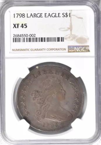 1798 NGC XF45 Large Eagle Bust Dollar Silver $1