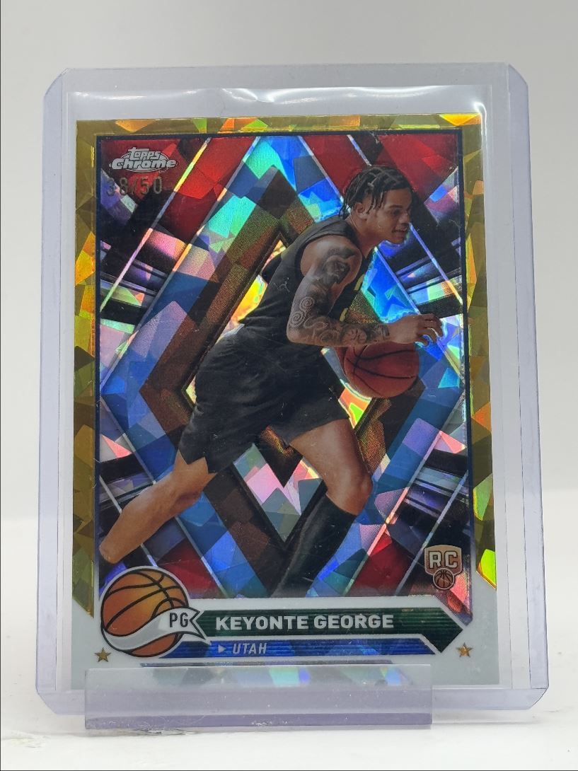 KEYONTE GEORGE 2023-24 TOPPS CHROME ROOKIE GOLD SAPPHIRE RC /50 Q3599