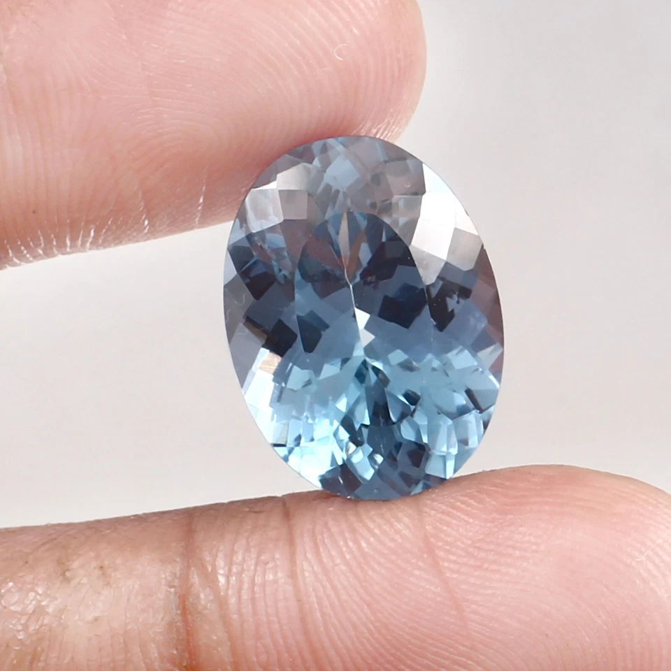 AAA Fine Natural Flawless Brazilian Aquamarine Loose Oval Gemstone Cut 18x13 MM - Image 3 of 4