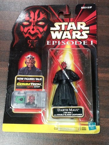 1998 Hasbro Star Wars Episode I Jedi Duel Darth Maul w/ CommTech Chip NIP NOC - Foto 1 di 2