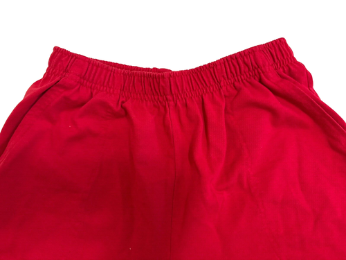 SJB Sport Red Shorts Logo 2 Pockets Elastic Waist Cotton Size PM - Picture 8 of 9