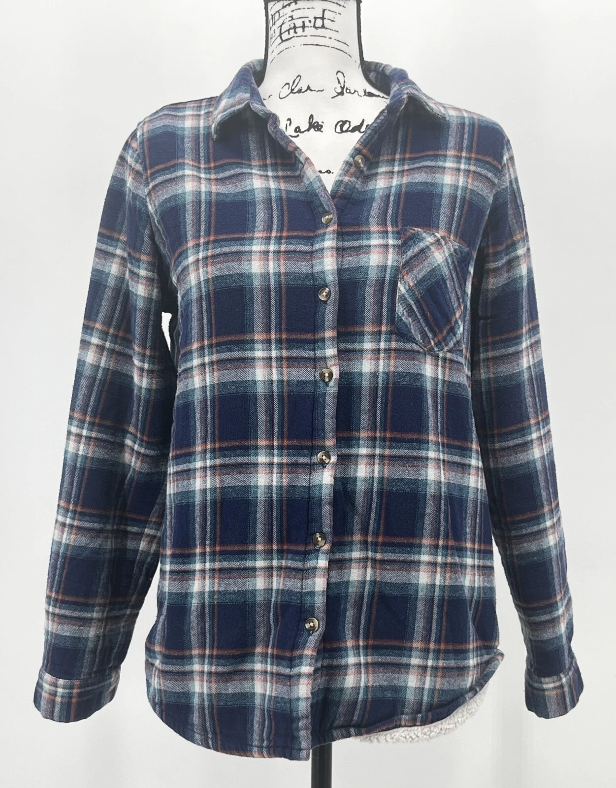 VETEMENTS Giacca Wishful Thinking L super morbida pile flanella plaid spesso shacket