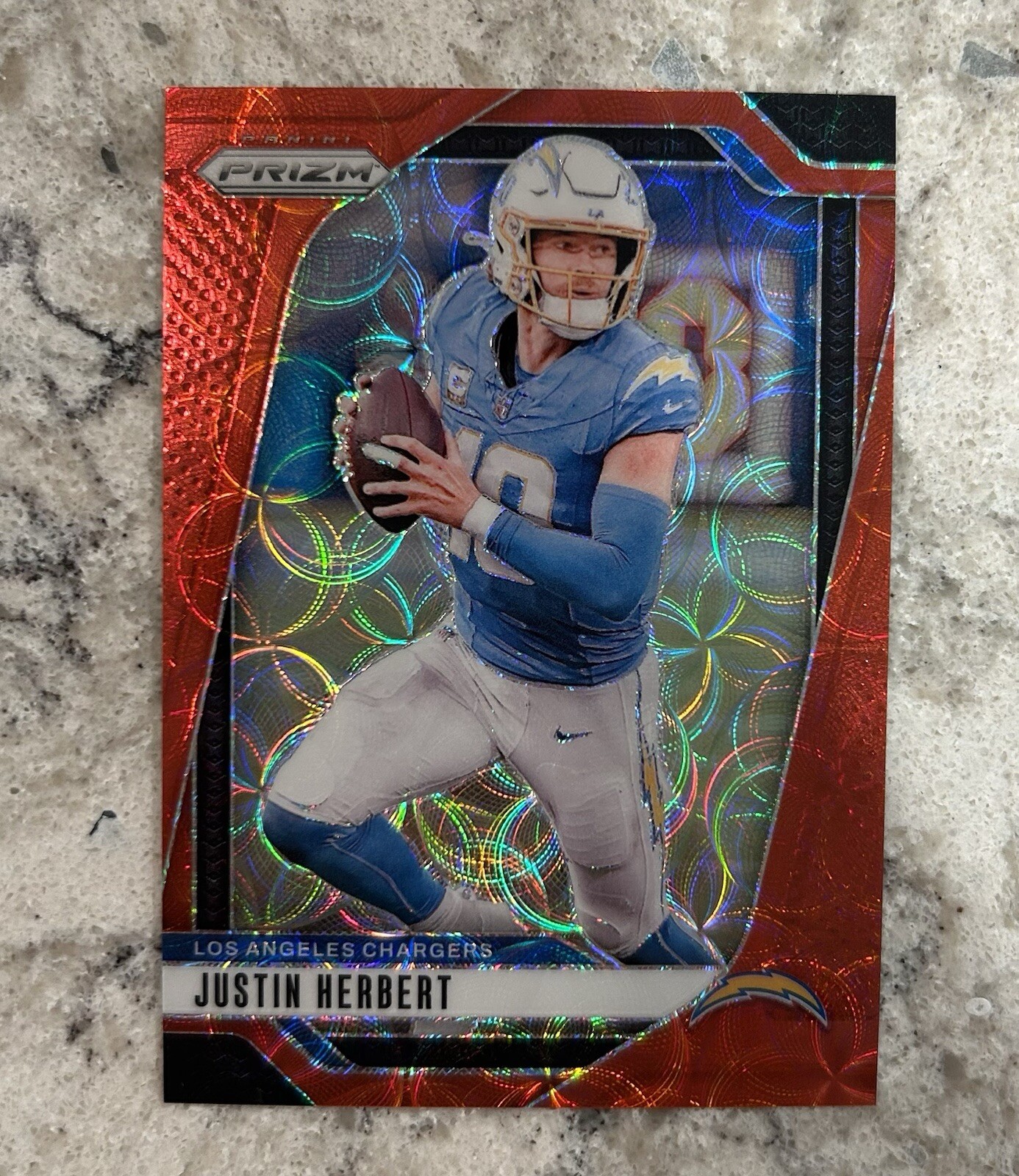 2024 Panini Prizm Choice Justin Herbert Red Scope /20 LA Chargers #157