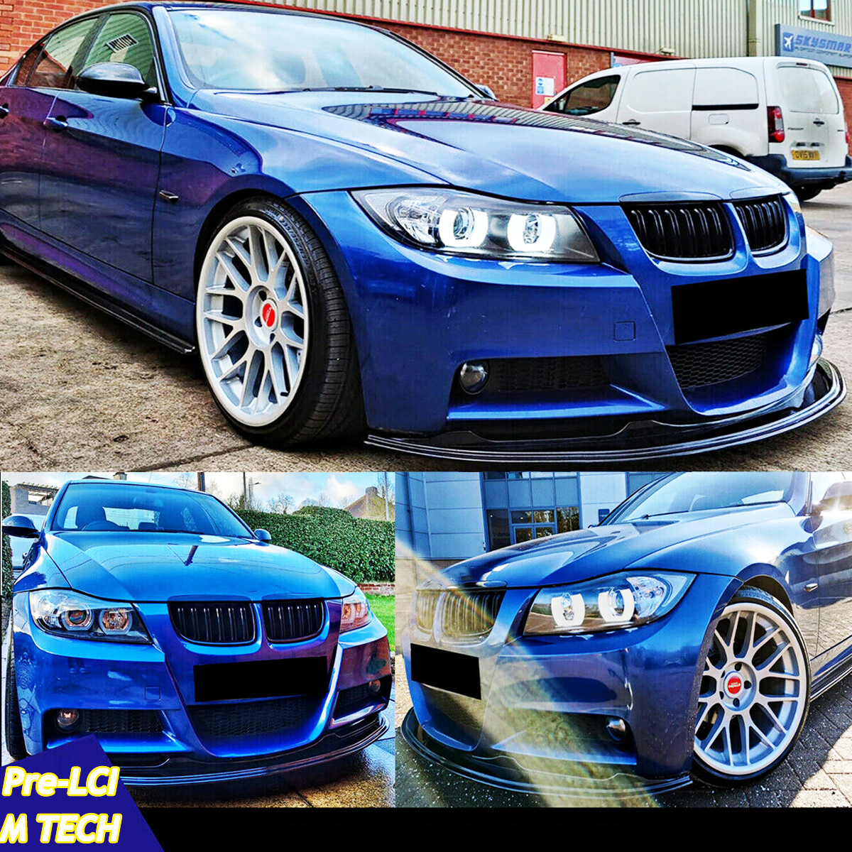 For 2005-2008 BMW E90 E91 M-Sport Pre-LCI Front Bumper Lip Carbon