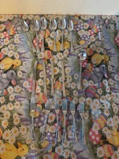 Vintage Doll House Miniature Utensils Silverware Aluminum GERMANY 2"