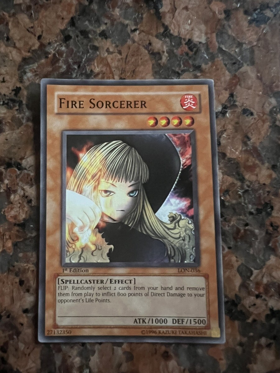 Yu-Gi-Oh! TCG Fire Sorcerer Labyrinth of Nightmare LON-036 1st