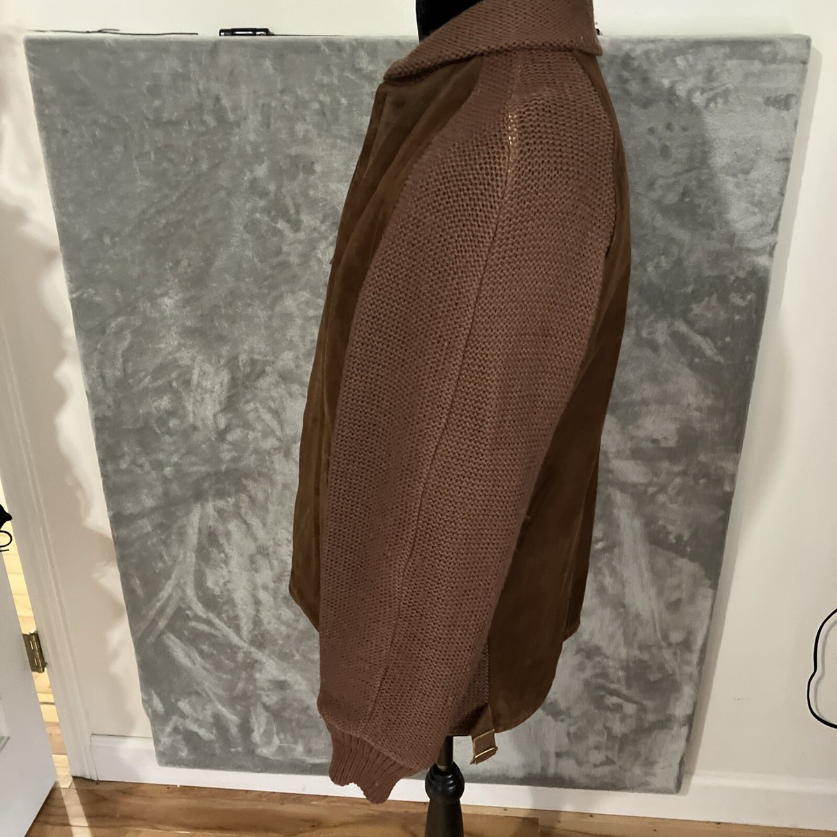 Vintage Mcgregor Suede Quilon Brown Jacket W/ Knit Sleeves Vintage Mcgregor Suede Quilon Brown Jacket W/ Knit Sleeves