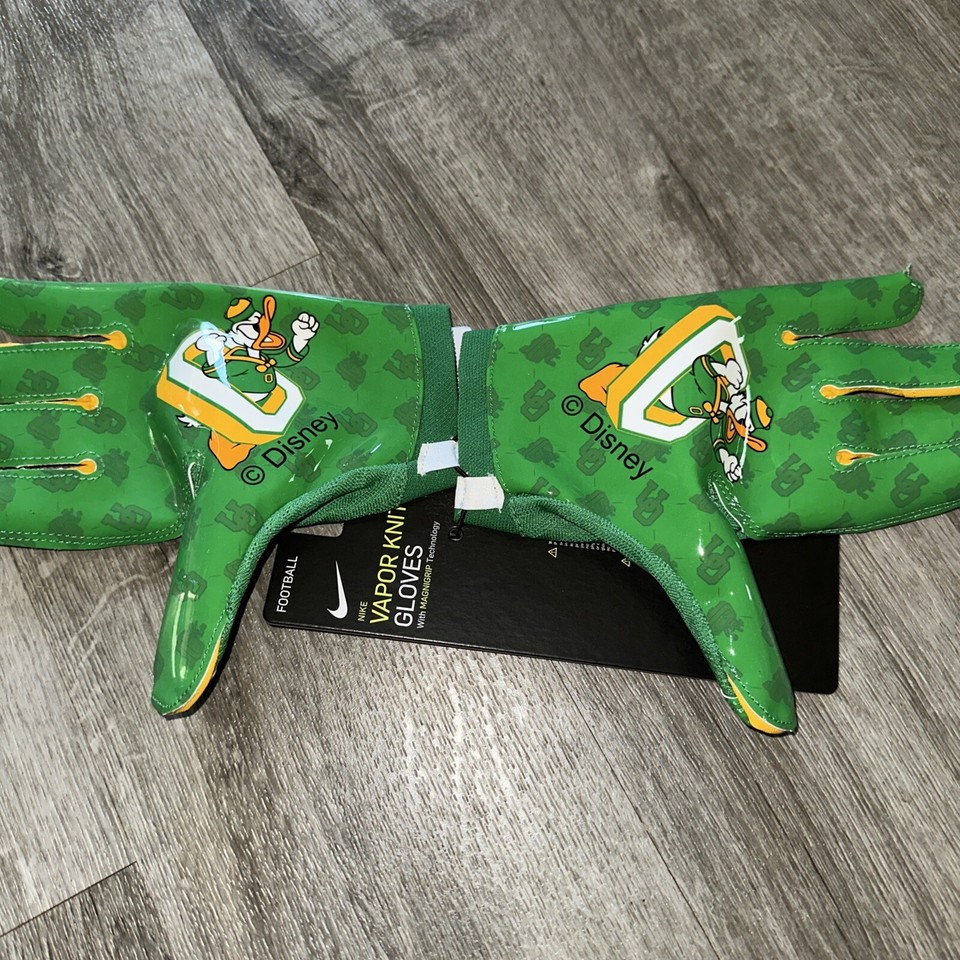 Nike Superbad 6.0 Football Gloves NCAA Oregon Ducks Disney Donald Duck