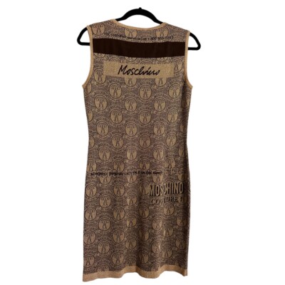 オールインワン・サロペット Moschino Wool Blend Mini Dress With Diamond-Stitched Pattern Moschino Wool Blend Dress With Diamond-Stitched Pattern