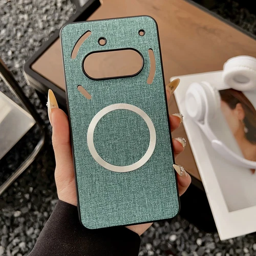 For Nothing Phone (3a) Pro, Hybrid Armor Cloth - Textured Magnetic Case Cover - Bild 23 von 23