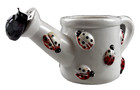 Ceramic Ladybug Watering Can Planter, Decor