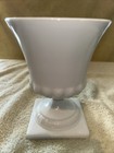 Vintage E.O. Brody Co. White Milk Glass Footed Vase, Urn, or Planter 1940s — photo 3