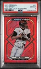 2021 PANINI OBSIDIAN ELECTRIC ETCH RED FLOOD #91 TOM BRADY 14/26 PSA 8