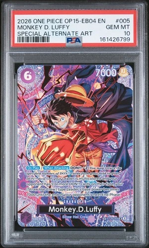 2026 ONE PIECE ADVENTURE ON KAMI'S ISLAND SPECIAL ALT ART MONKEY D. LUFFY PSA 10