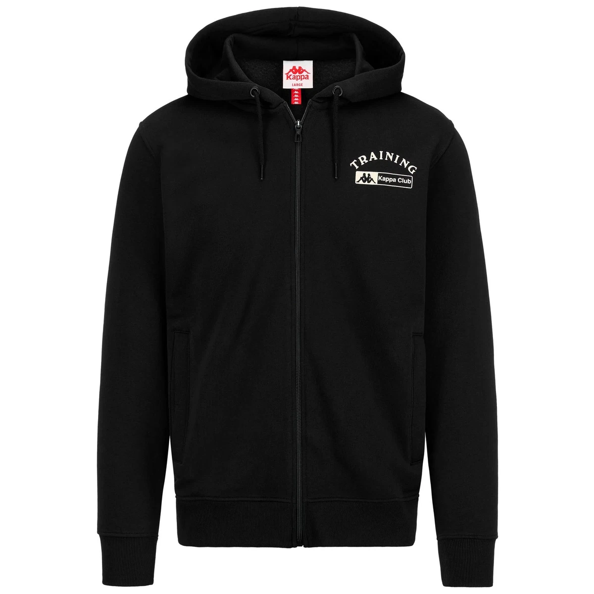 Kappa Trieste Felpa Unisex – Comoda, Stile Sportivo, Colore Nero, Taglia S