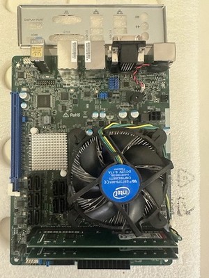 AsRock RoHS H110E1 Motherboard With I3 CPU  + 8GB RAM  COOLING FAN Intel G3930TE