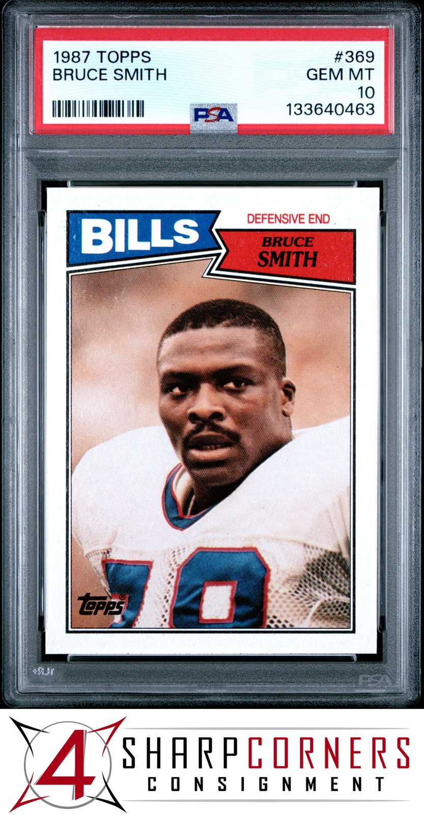 1987 TOPPS #369 BRUCE SMITH BILLS HOF PSA 10