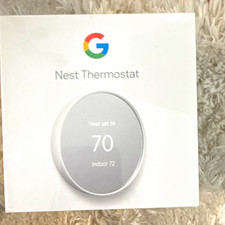 Google Nest Thermostat White Wi-Fi Smart for Google Home/Assistant Wall-Mount