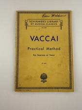 Vaccai Practical Method of Italian Singing for Soprano or Tenor