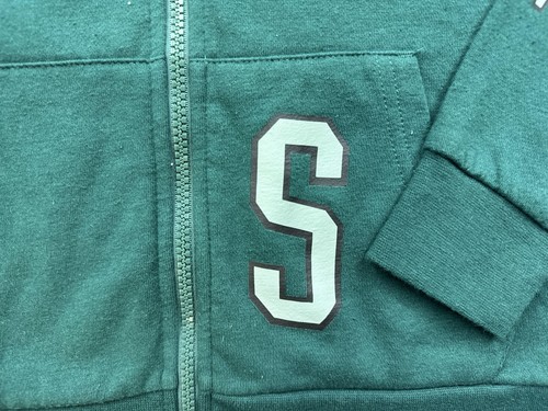 Felpa con cappuccio Harry Potter Serpeverde uomo extra large full zip stemma mago incantesimo - Foto 8 di 17