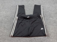Adidas Pants Womens Large Black Climacool Tapered Lounge Gym Soccer 32x30