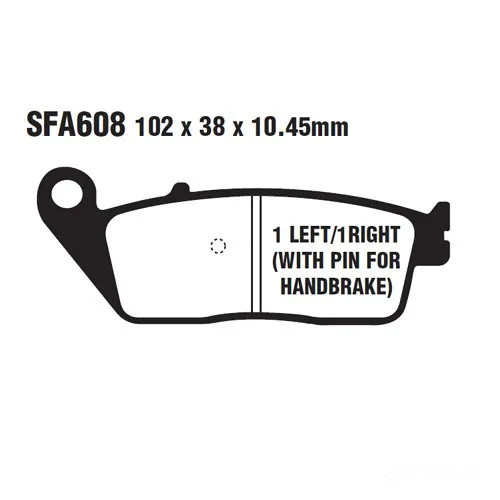 Bremsbelag EBC SFA608HH Hinten FüR Kymco Xciting 500 I Evo ABS Bj. 2010-2013-image
