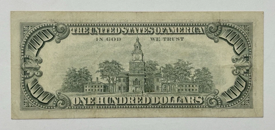 1990 $100 Federal Reserve Note New York  (Small Face) ~ STAR NOTE ~ - Image 2 of 2