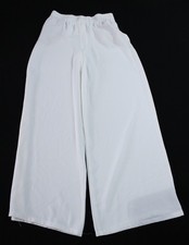 Zara Women's High Waisted Crepe Wide-Leg Pants AC2 Oyster White Small NWT
