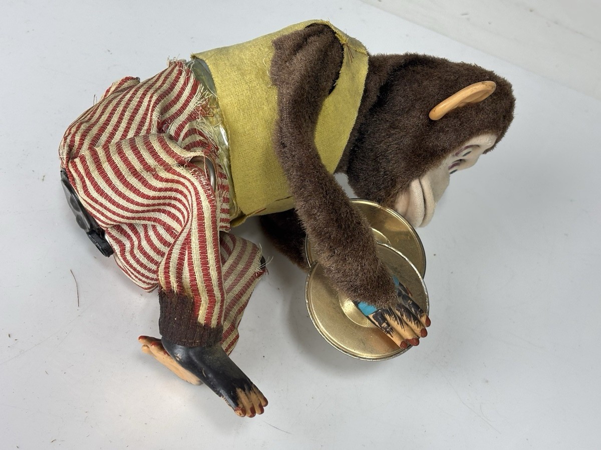 Vtg 1950's Musical Jolly Chimp Clapping Cymbal Monkey Toy CK Japan