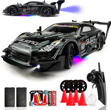 1:16 RC Drift Car 2.4Ghz Spray 4WD LED Lights 30 KM/H High Speed Remote Control
