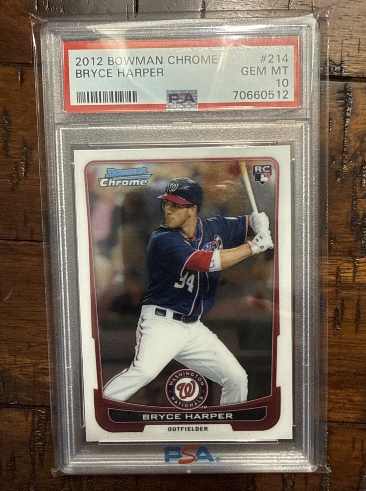 2012 Bowman Chrome Baseball Bryce Harper Rookie #214 PSA 10