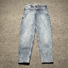 Abercrombie Kids Girls Jeans 9/10 Blue High-Rise Mini Mom Medium Wash Stretch