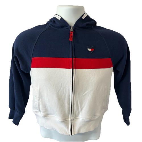 Tommy Hilfiger Full Zip Hoodie Kids Medium 8/10 Red White Blue S/TGFCBOOS-411 - Picture 6 of 24