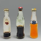 Vintage Miniature Coca-Cola RC Cola Fanta Glass Bottles Lot of 3 Collectibles