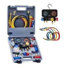 Omt Ac R1234yf Gauge Set Automotive 4 Valve Manifold Gauge Kit Freon Charging Us